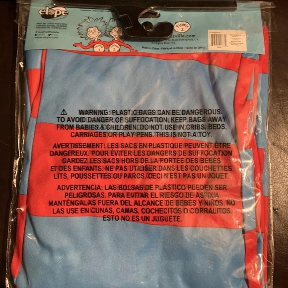 Dr. Seuss Thing 1 & 2 Halter Jumpsuit Women’s Costume Halloween Small/Medium - Picture 2 of 3